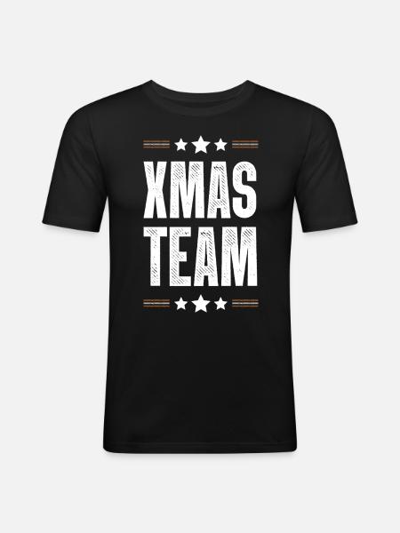 Xmas Team - Men's Slim Fit T-Shirt - black