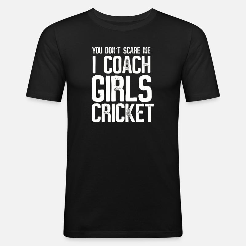 Cricket Trainer - Männer Slim Fit T-Shirt - Schwarz