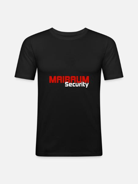 Maibaum Security Aufpasser Shirt - Männer Slim Fit T-Shirt - Schwarz