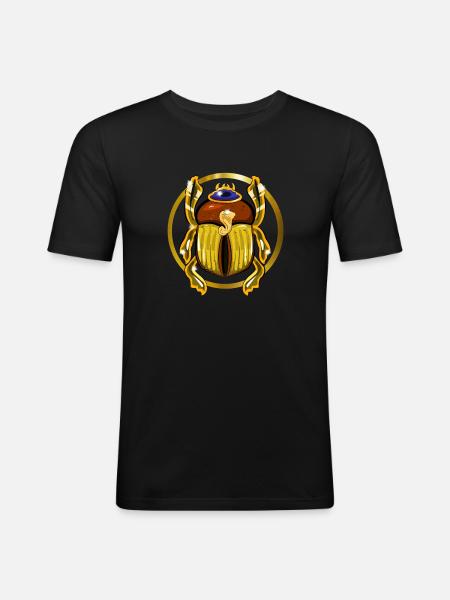 Beetle Jewelry Circle - Men's Slim Fit T-Shirt - black