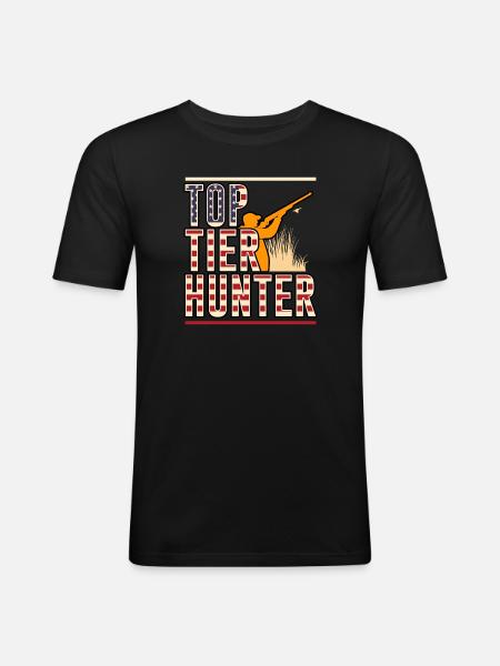 Top Tier Hunter - Men's Slim Fit T-Shirt - black