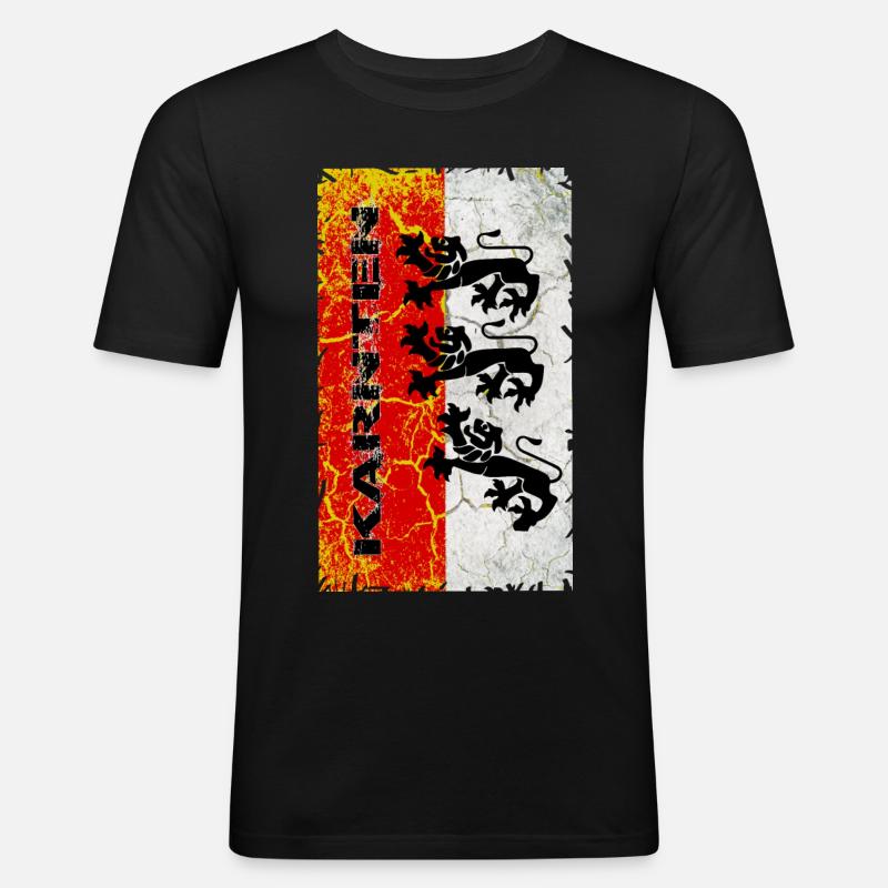 Kärnten - Männer Slim Fit T-Shirt - Schwarz