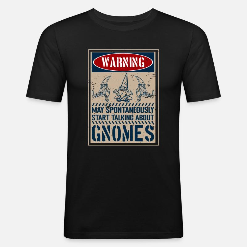 Zwerge Gartenzwerg - Männer Slim Fit T-Shirt - Schwarz
