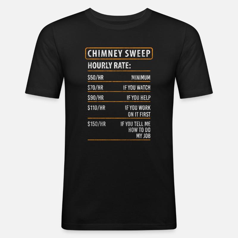 Kaminfeger Glück Beruf Feger - Männer Slim Fit T-Shirt - Schwarz