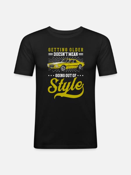 Oldtimer Mechatronics Technician Old - Men's Slim Fit T-Shirt - black