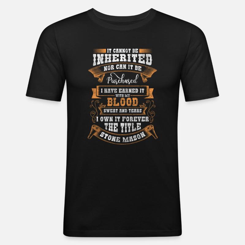 Stein Beruf Zunft - Männer Slim Fit T-Shirt - Schwarz