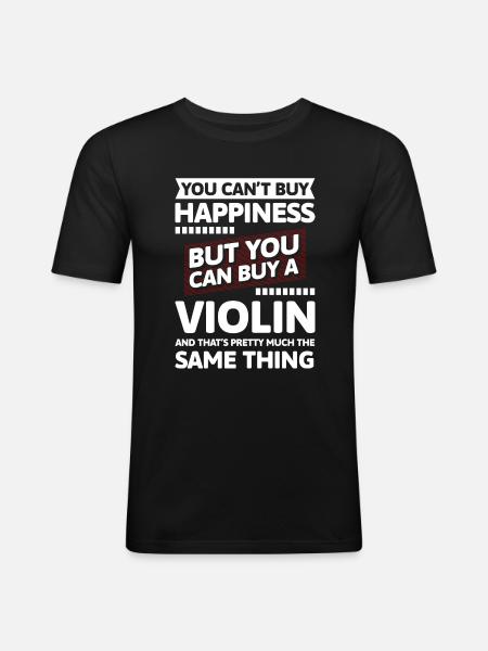 Violin player performance - Men's Slim Fit T-Shirt - black