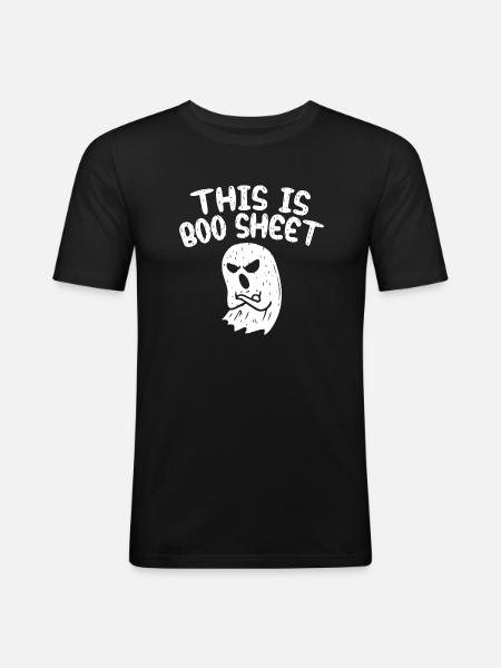 This is Boo Sheet - Men's Slim Fit T-Shirt - black
