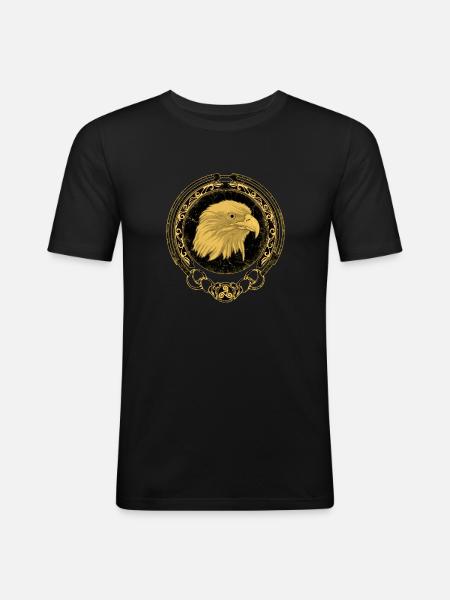 Celtic Falcon Zodiac - Men's Slim Fit T-Shirt - black
