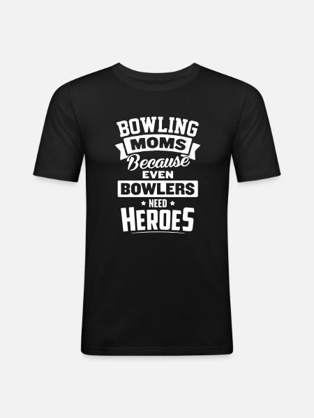 Bowling Mom - Men's Slim Fit T-Shirt - black