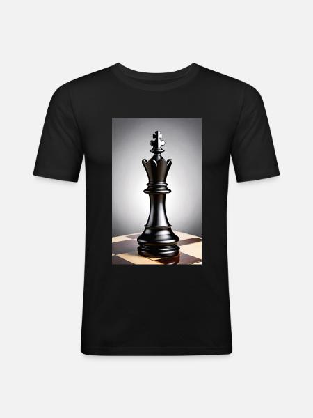 Échecs | Pièce d’échecs | Joueur d’échecs - T-shirt près du corps Homme - noir