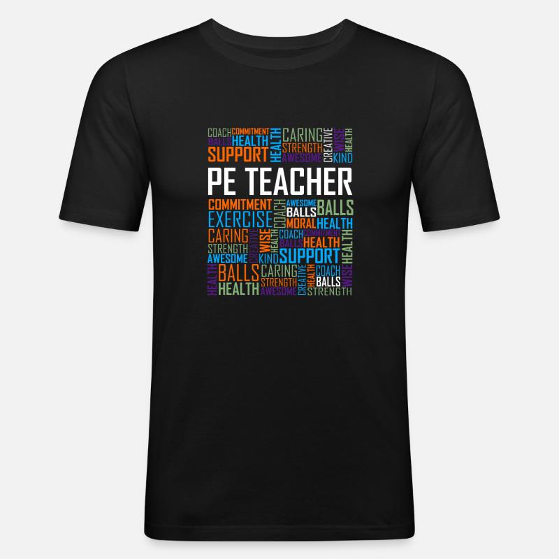 Sportlehrer - Männer Slim Fit T-Shirt - Schwarz
