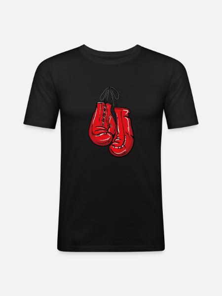 Boxing Gloves - Men's Slim Fit T-Shirt - black