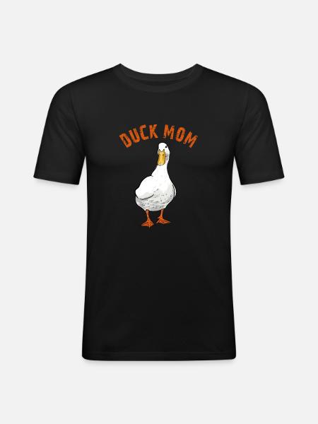 Duck Mom - Men's Slim Fit T-Shirt - black
