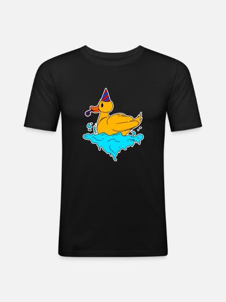 Rubber Duck - Men's Slim Fit T-Shirt - black