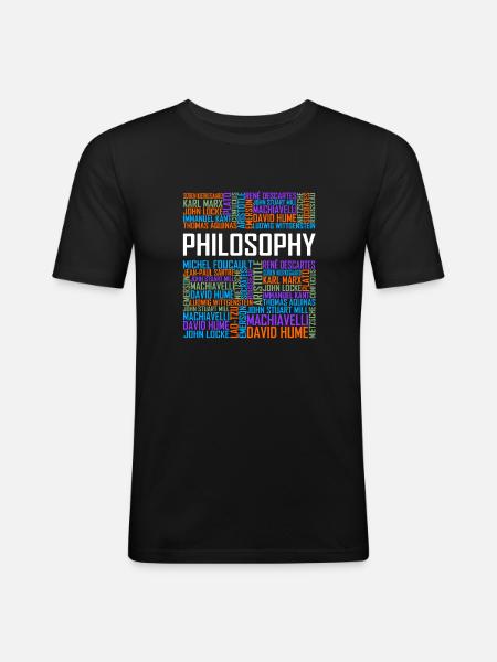 Philosophy - Words - Men's Slim Fit T-Shirt - black