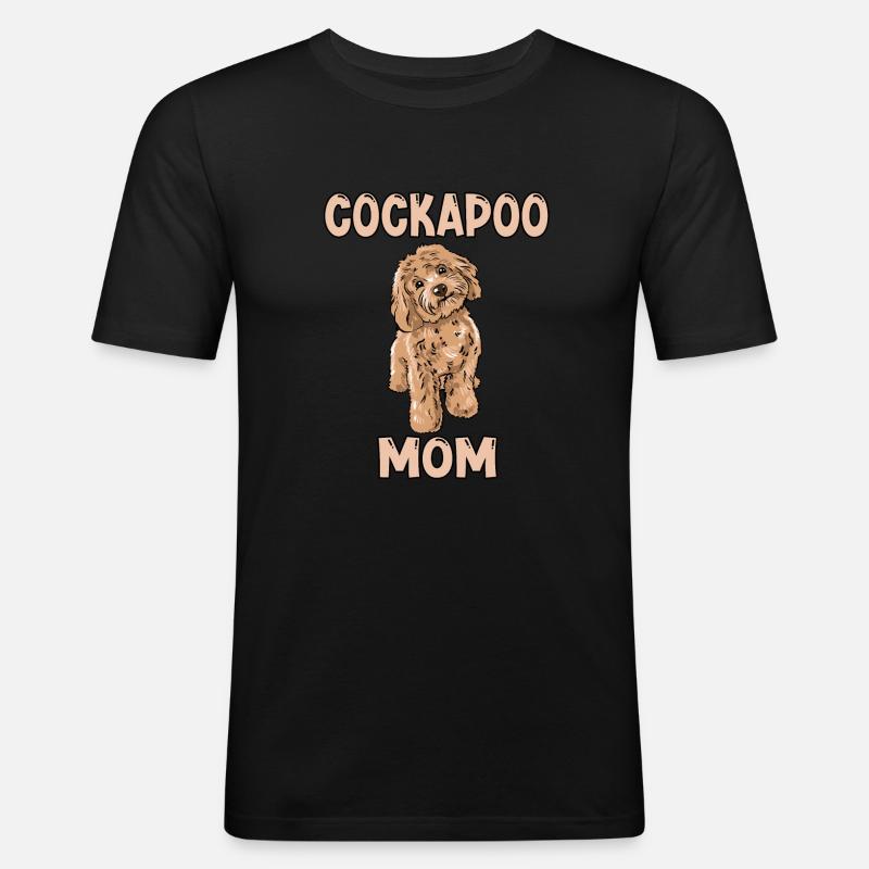 Cockapoo Mor - Herre Slim Fit T-Shirt - sort