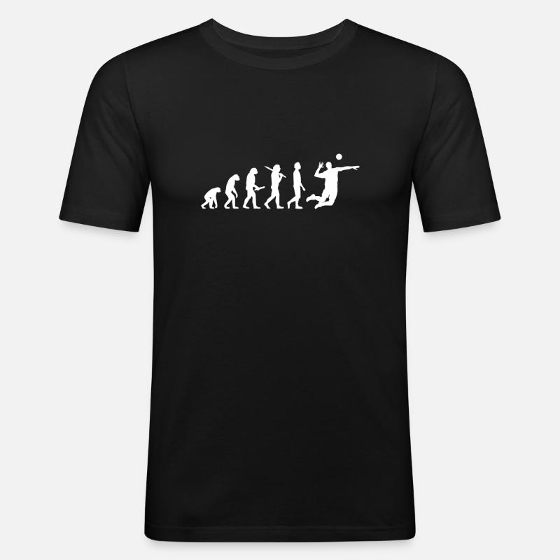 Evolution volleyeuse - T-shirt près du corps Homme - noir