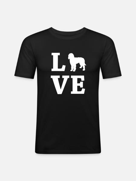 LOVE Labradoodle - Men's Slim Fit T-Shirt - black