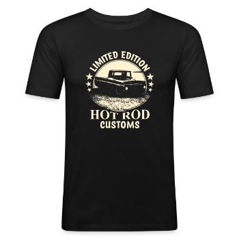 Hot rod - Men's Slim Fit T-Shirt - black - Front - Nik (191cm)