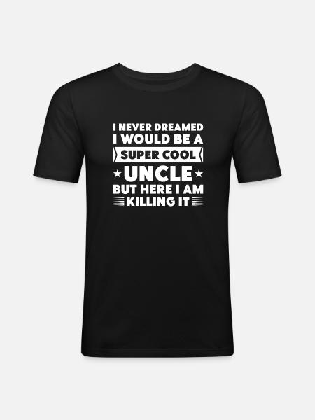 Super Cool Uncle - Men's Slim Fit T-Shirt - black