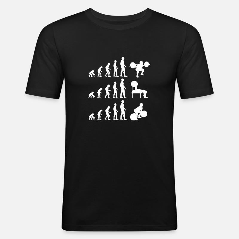 Powerlifting Evolution Powerlifter - Men's Slim Fit T-Shirt - black