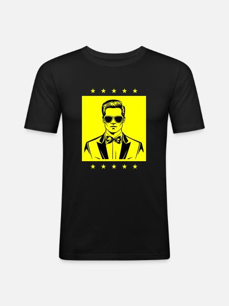 Groom Wedding Cool - Men's Slim Fit T-Shirt - black