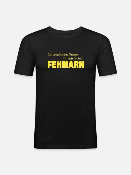 Therapy FEHMARN - Men's Slim Fit T-Shirt - black