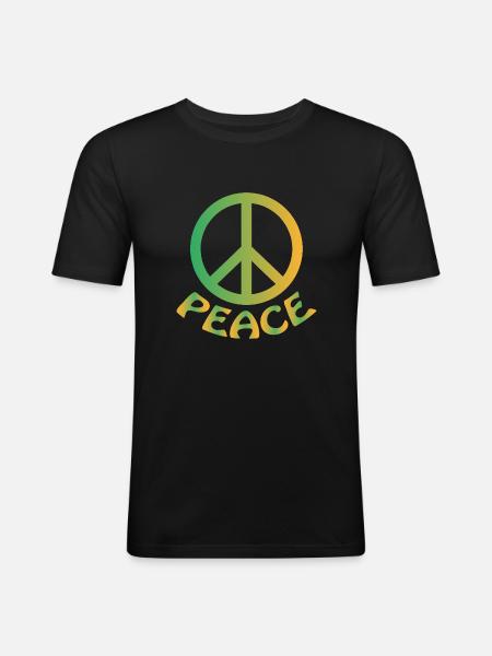 Peace - Men's Slim Fit T-Shirt - black