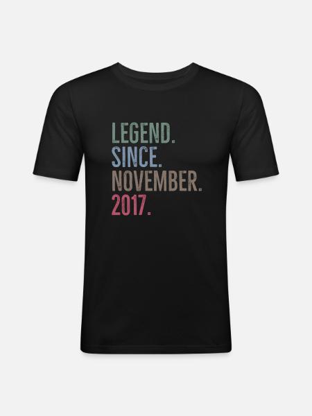 Legend Since November 2017 - Men's Slim Fit T-Shirt - black
