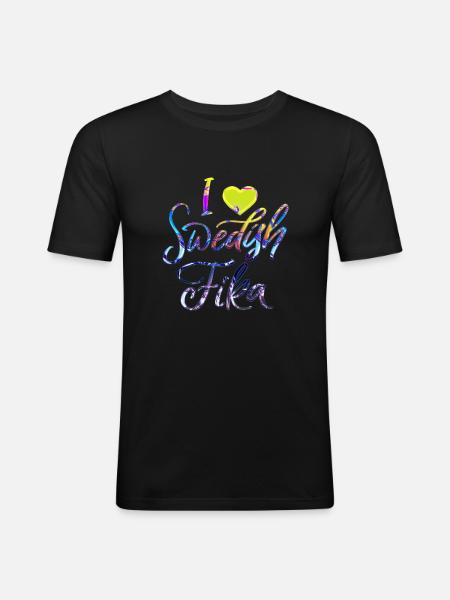 Sweden Sweden Viking Norden Scandinavia fika - Men's Slim Fit T-Shirt - black