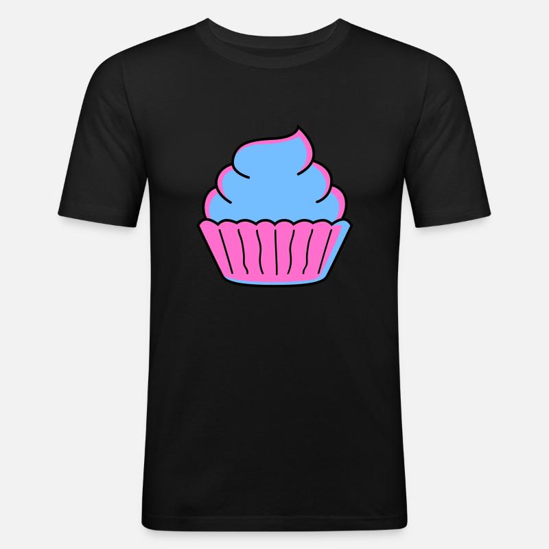 cupcake - Men's Slim Fit T-Shirt - black