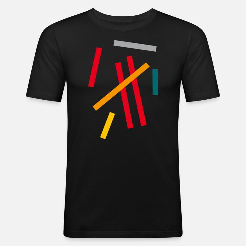 Minimal Muster - Abstrakt - Männer Slim Fit T-Shirt - Schwarz