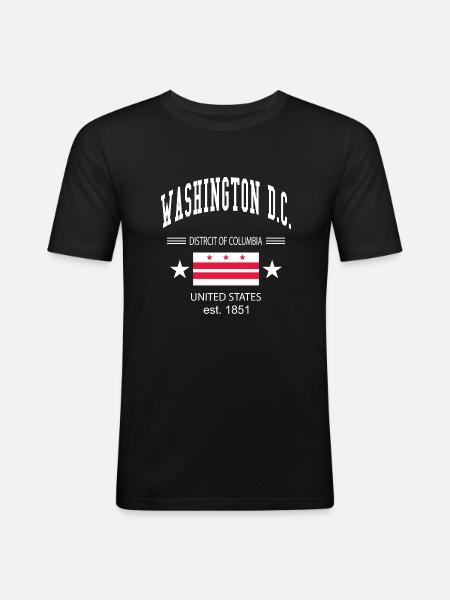 Washington DC - Men's Slim Fit T-Shirt - black