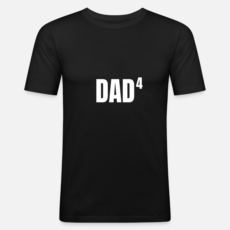 Dad Dad Daddy Daddy Kids 4 Math Gave - Herre Slim Fit T-Shirt - sort