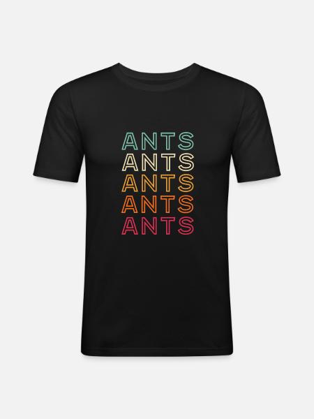 Ant Retro - Men's Slim Fit T-Shirt - black