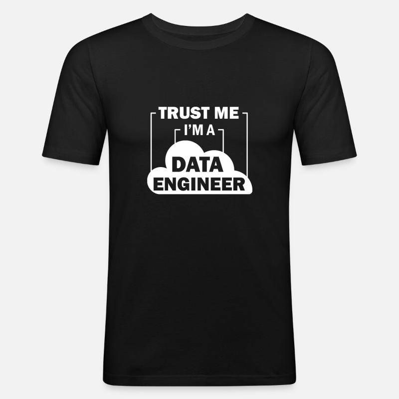 Data Engineer Data Science - Männer Slim Fit T-Shirt - Schwarz