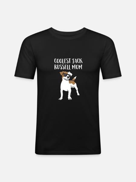 Coolest Jack Russel Mom - Men's Slim Fit T-Shirt - black