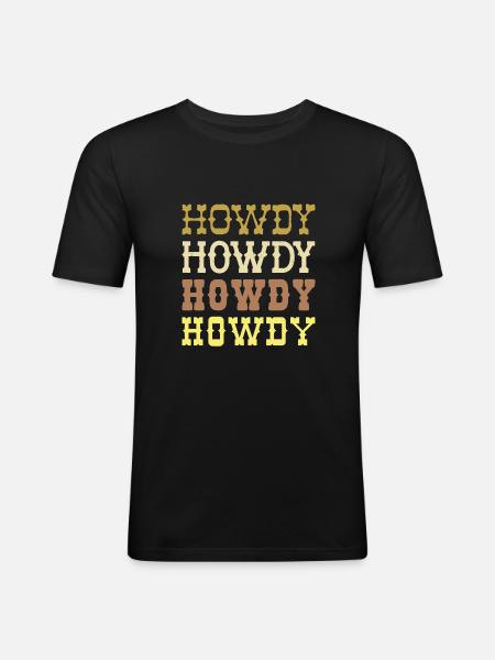Howdy - Men's Slim Fit T-Shirt - black