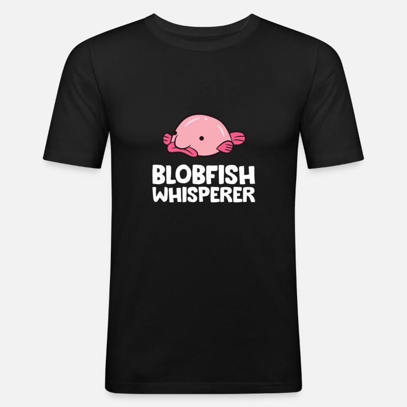 Blobfischflüsterer Lustiger Blobfisch - Männer Slim Fit T-Shirt - Schwarz