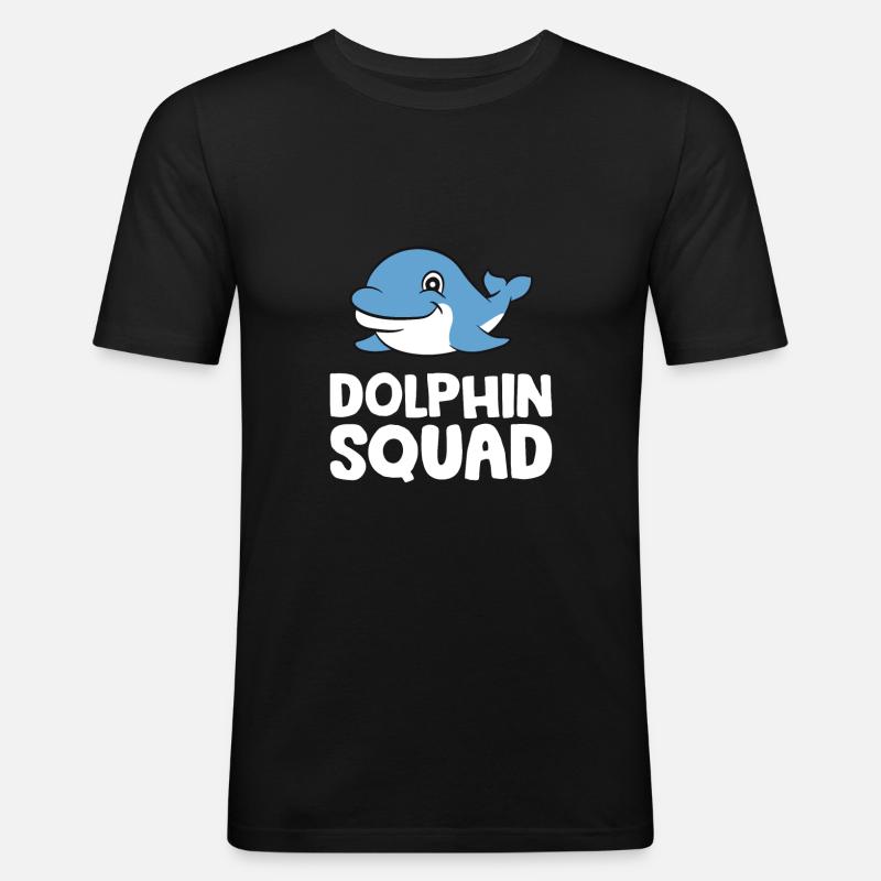 Dolphin Squad Team Dolphin - Men's Slim Fit T-Shirt - black