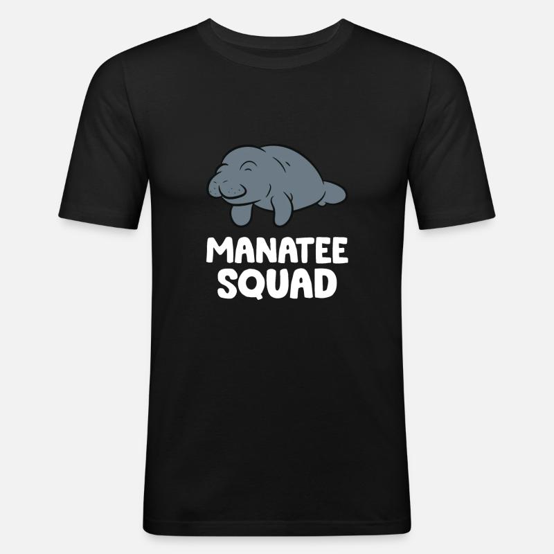 Manatee Squad Team Manatee - Men's Slim Fit T-Shirt - black