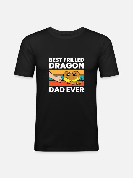 Best Frilled Dragon Dad Ever - Men's Slim Fit T-Shirt - black