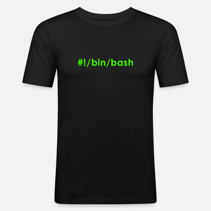 Linux bash - Men's Slim Fit T-Shirt - black