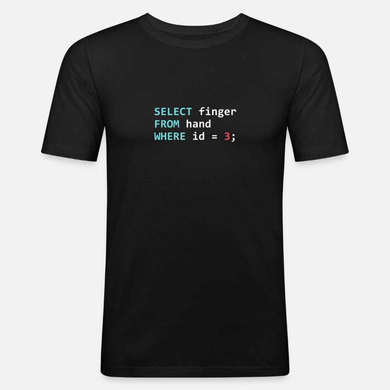 SQL Query - T-shirt près du corps Homme - noir