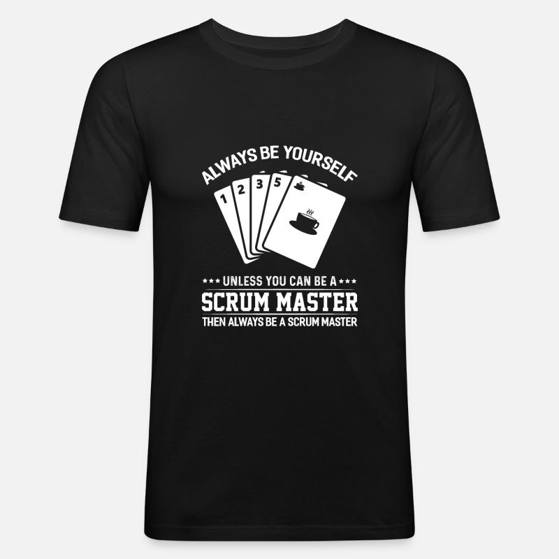 Scrum Master Agile Software Entwicklung - Männer Slim Fit T-Shirt - Schwarz