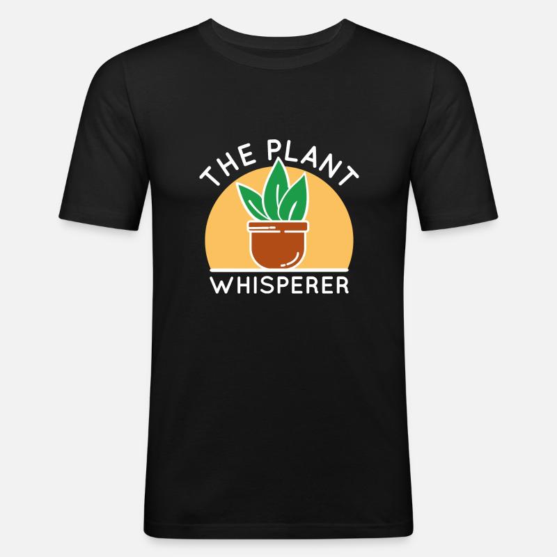 Der Pflanzenflüsterer - Männer Slim Fit T-Shirt - Schwarz