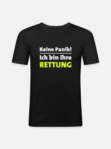 Rescue - T-shirt près du corps Homme - noir