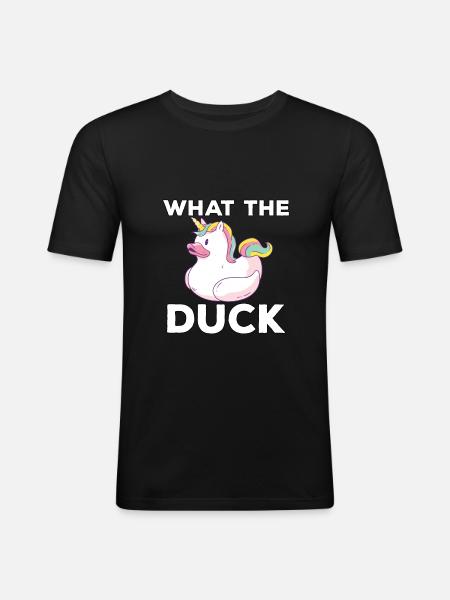 I like ducks What the Duck Yellow ducks - Men's Slim Fit T-Shirt - black