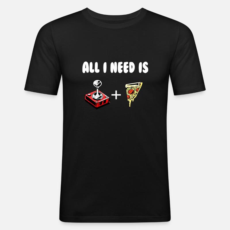 Gambler computer game - Men's Slim Fit T-Shirt - black
